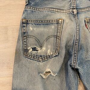 Distressed Levi’s 505 Jeans